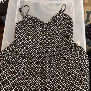 Loft Black & Cream Dress